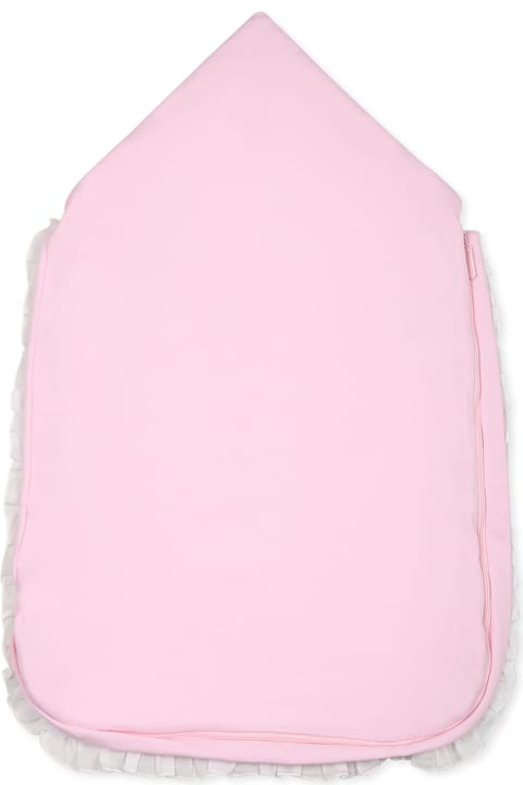 Monnalisa for Kids Monnalisa Pink Sleeping Bag For Baby Girl With Logo