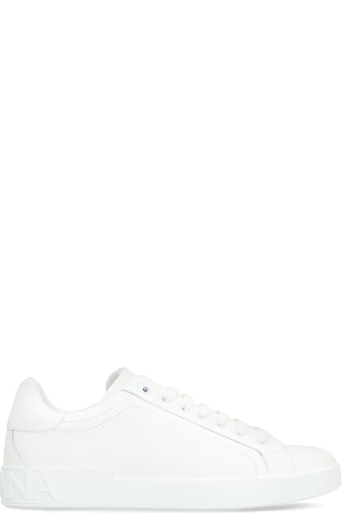 Homeware Dolce 
Gabbana Portofino Leather Low-top Sneakers