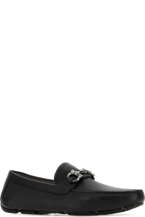Homeware Ferragamo Black Leather Parigi New Loafers