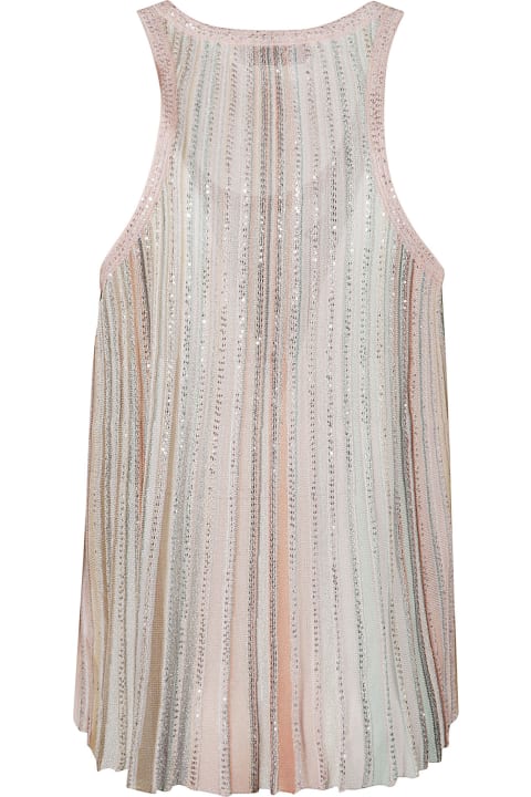 Missoni for Women Missoni Embellished Pleated Tank Top