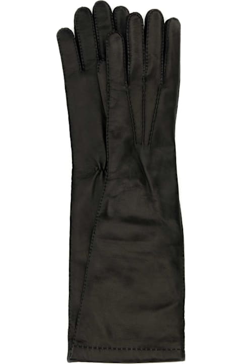 قفازات لـ السيدات Miu Miu Black Nappa Leather Gloves