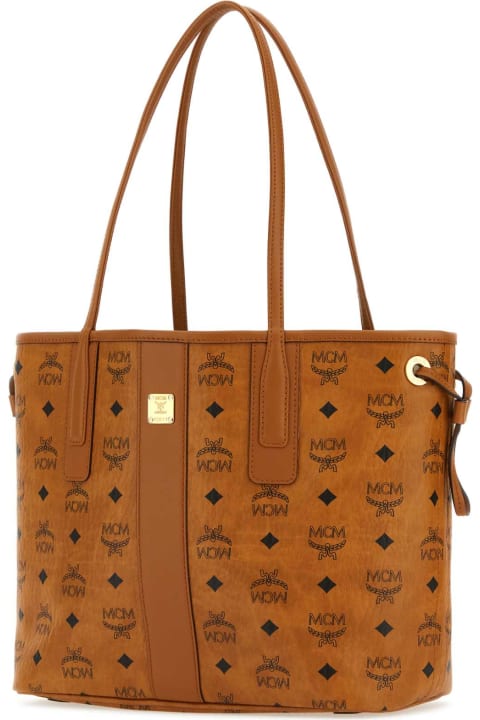 MCM Bags for Men MCM Caramel Canvas Reversible Liz Shopping Bag