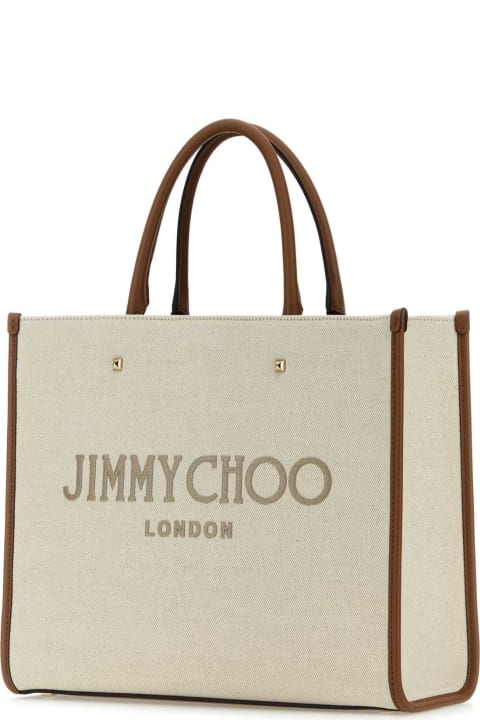 Fashion for Men Jimmy Choo Sand Canvas Avenue M Shopping Bag