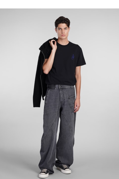 J.W. Anderson ملابس علوية لـ القسم الرجالي J.W. Anderson T-shirt In Black Cotton