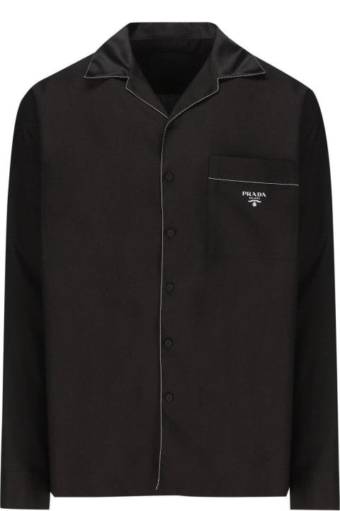 Prada Men Prada Long-sleeved Buttoned Shirt