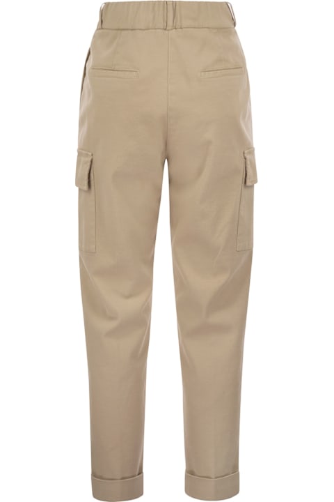 Peserico Pants & Shorts for Women Peserico Cargo Carrot Trousers In Cotton Gabardine