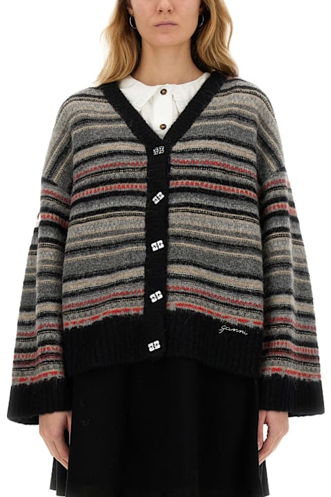 Ganni Sweaters for Women Ganni Boxy Fit Cardigan