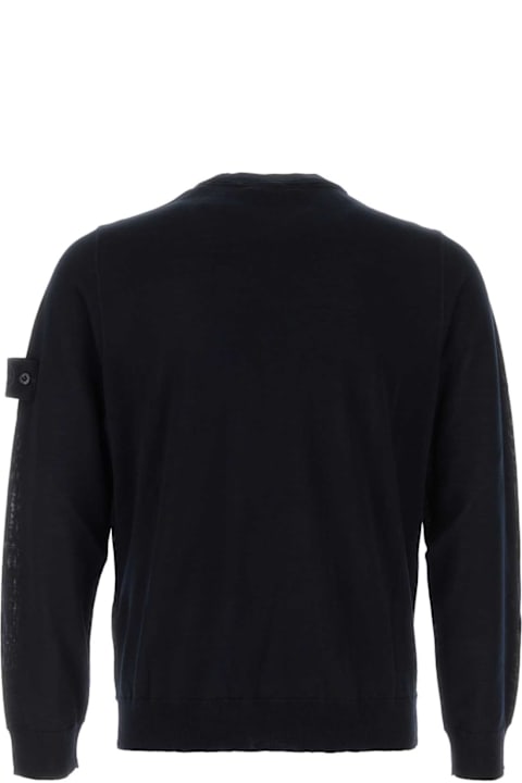 Stone Island Sweaters for Men Stone Island Midnight Blue Wool Sweater