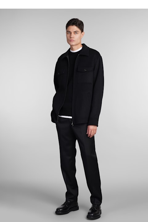 Theory معاطف وجواكت لـ القسم الرجالي Theory Casual Jacket In Black Wool