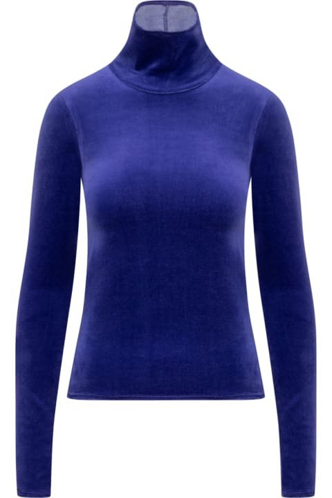 Forte_Forte Sweaters for Women Forte_Forte Cotton Chenille Turtleneck T-shirt
