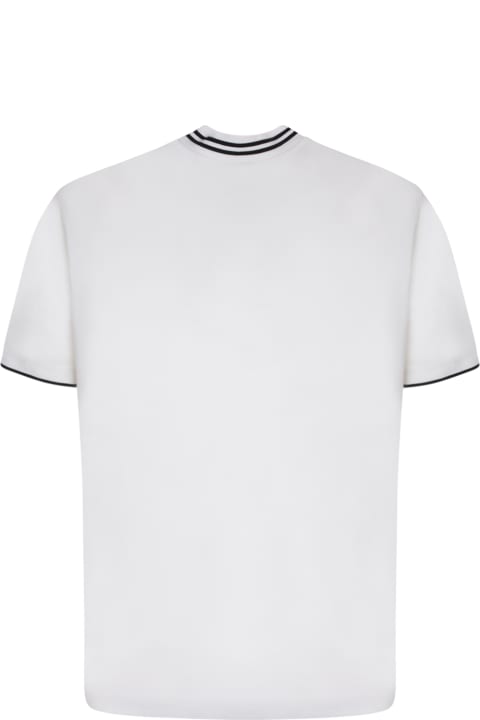 Emporio Armani Topwear for Men Emporio Armani Micro Logo White Polo Shirt