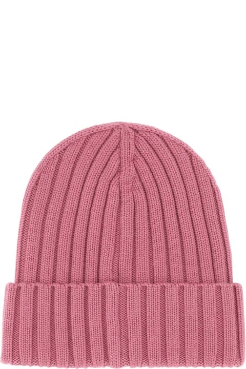 Moncler Hats for Women Moncler Antiqued Pink Wool Beanie Hat