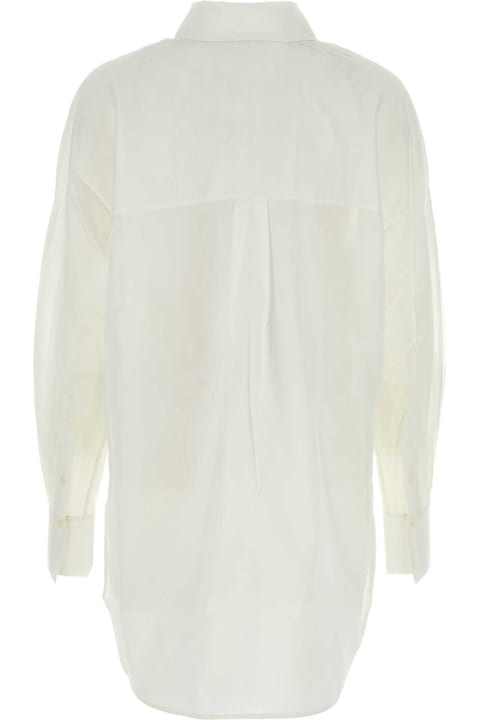 Totême for Women Totême White Cotton And Lyocell Oversize Shirt