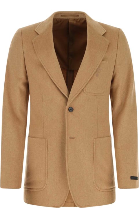 Clothing for Men Prada Beige Wool Blazer