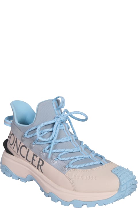 Moncler Sale for Women Moncler Sky Blue And Beige Trailgrip Lite 2 Sneakers