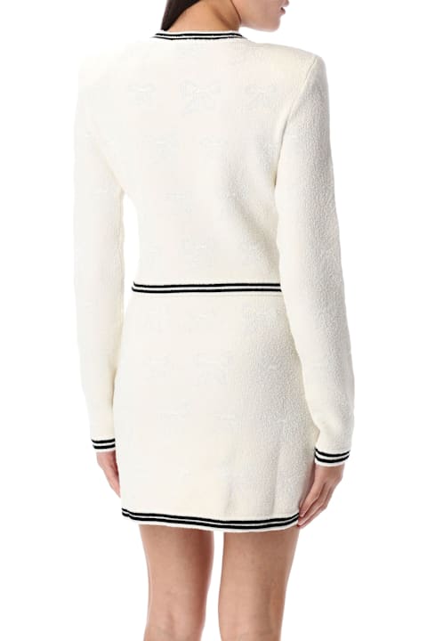 Homeware self-portrait Bow Jacquard Cardigan