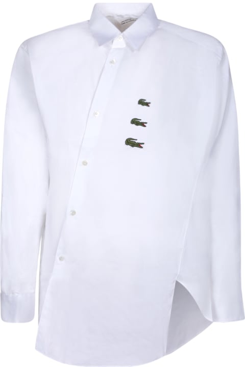 Fashion for Men Comme des Garçons Shirt Off-center Fastening White Shirt