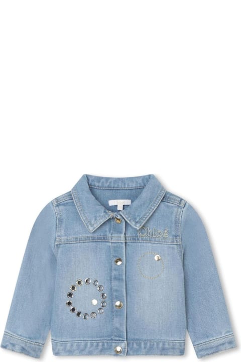 Chloé Coats & Jackets for Baby Girls Chloé Chloè Kids Coats Denim