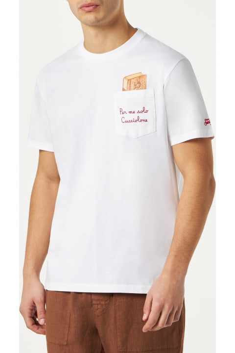 MC2 Saint Barth for Men MC2 Saint Barth Man T-shirt With Cucciolone Embroidery| Algida® Special Edition