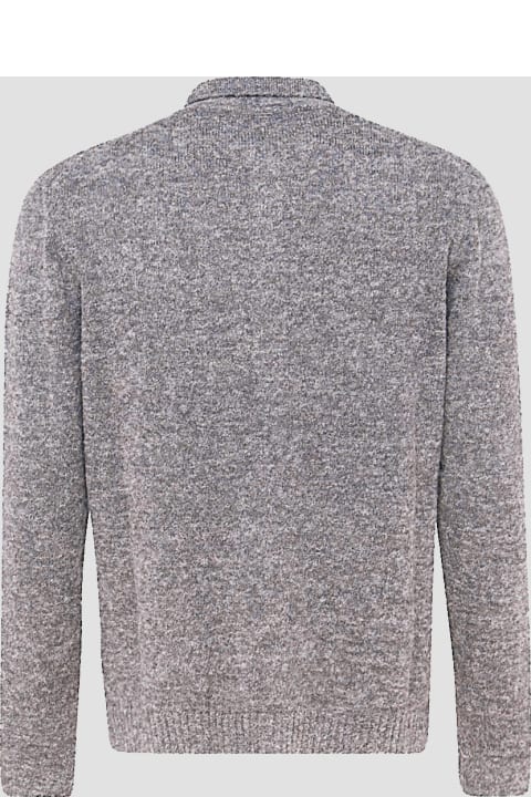 Zanone Sweaters for Men Zanone Grey Virgin Wool Blend Cardigan