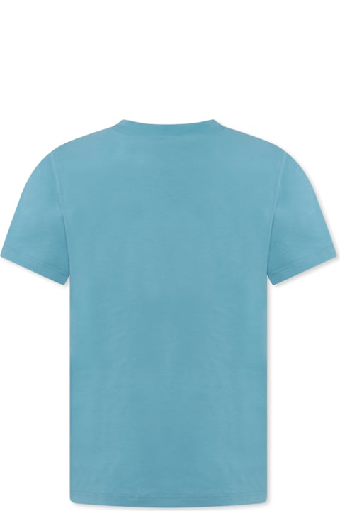 Stella McCartney Kids for Men Stella McCartney Kids Light Blue T-shirt For Boy With Frog
