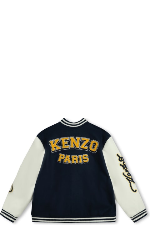 Coats & Jackets for Boys Kenzo Kids Bomber Con Applicazione