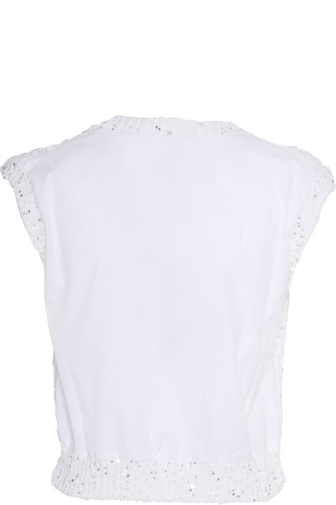 Lorena Antoniazzi Coats & Jackets for Women Lorena Antoniazzi White Knit Top