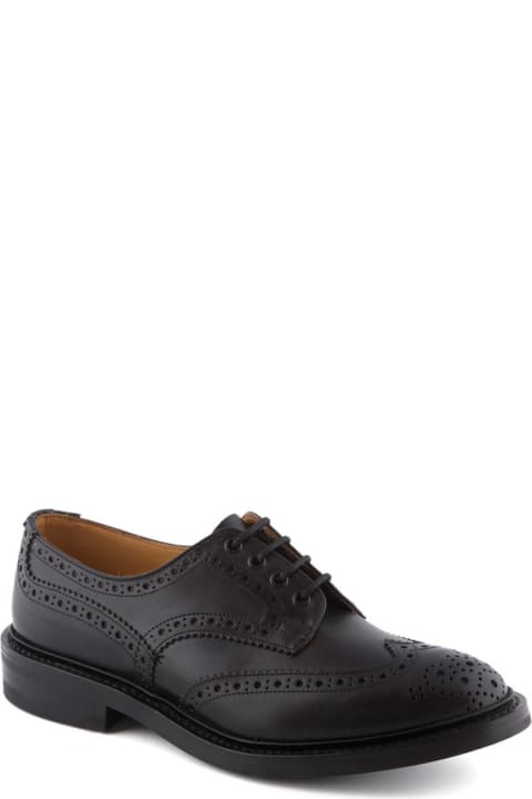 Tricker's Loafers & Boat Shoes for Men Tricker's Bourton Black Box Calf Derby Shoe (dainite Sole)