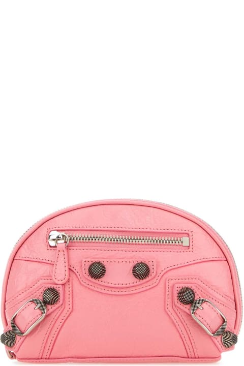 ウィメンズ Balenciagaのクラッチバッグ Balenciaga Pink Leather Le Cagole Xs Beauty Case