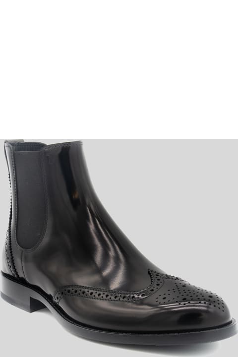 メンズ Tod'sのブーツ Tod's Black Leather Boots