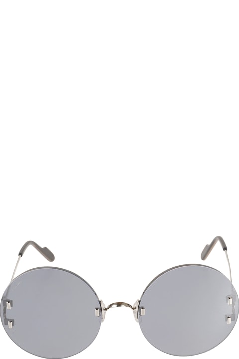 Round Rimless Sunglasses