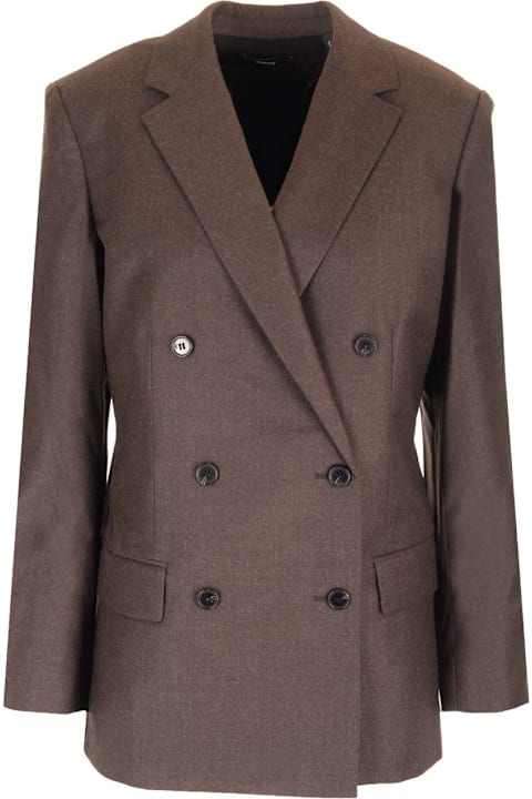 Theory Coats & Jackets for Women Theory Double-breasted Blazer