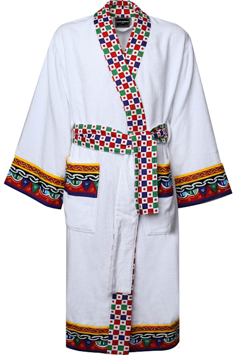 Dolce & Gabbana Textiles & Linens Dolce & Gabbana Carretto Cotton Bathrobe