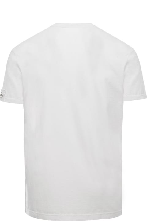 Dolce & Gabbana Topwear for Men Dolce & Gabbana White Crewneck T-shirt With Logo Print At The Chest In Cotton Man