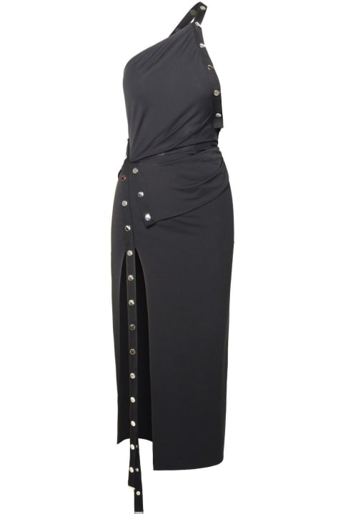 The Attico for Women The Attico One-shoulder Stud Embellished Dress