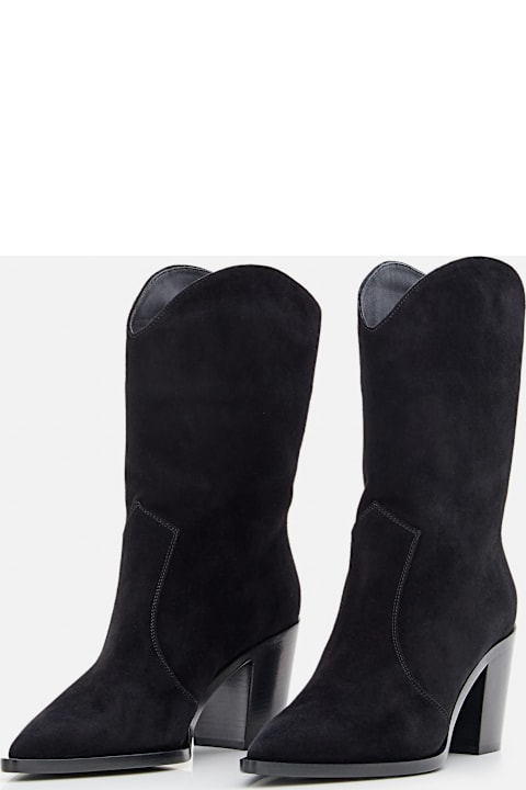 Gianvito Rossi Boots for Women Gianvito Rossi Denver Suede Texan Boots