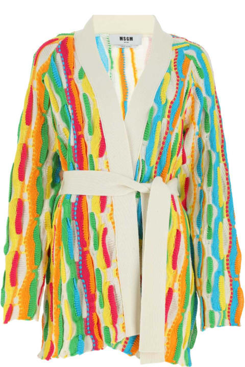 MSGM Fleeces & Tracksuits for Women MSGM Multicolor Cotton Cardigan