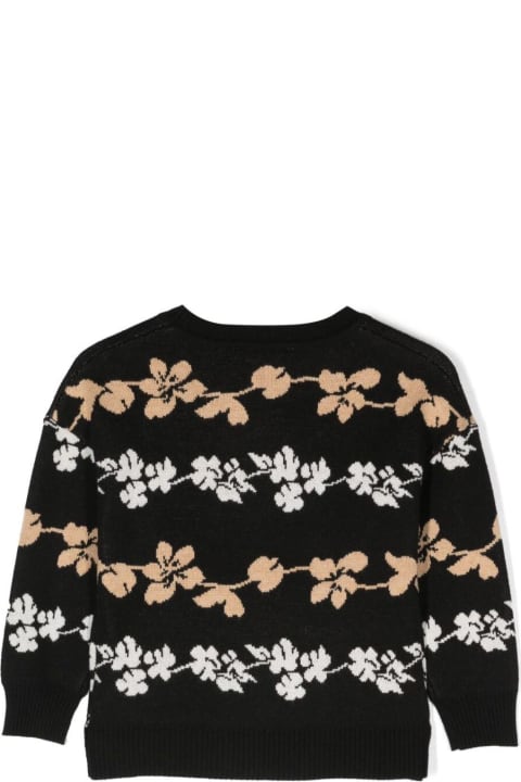 Sweaters & Sweatshirts for Girls Monnalisa Pull Jaquard Bicolore