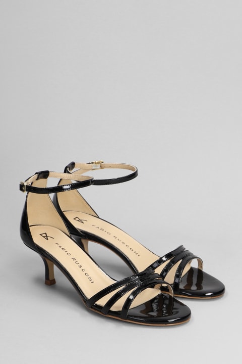 Shoes for Women Fabio Rusconi Sandals In Black Patent Leather
