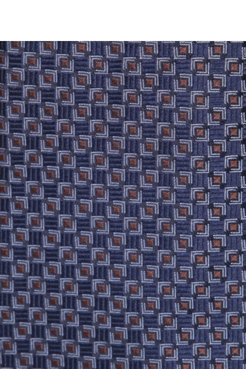 Canali لـ Men Canali Geometric Blue/beige Tie