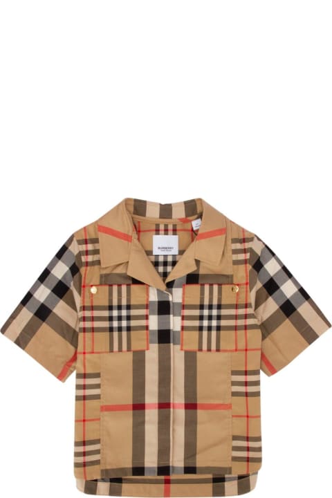 Shirts for Boys Burberry Checked Short-sleeved Shirt
