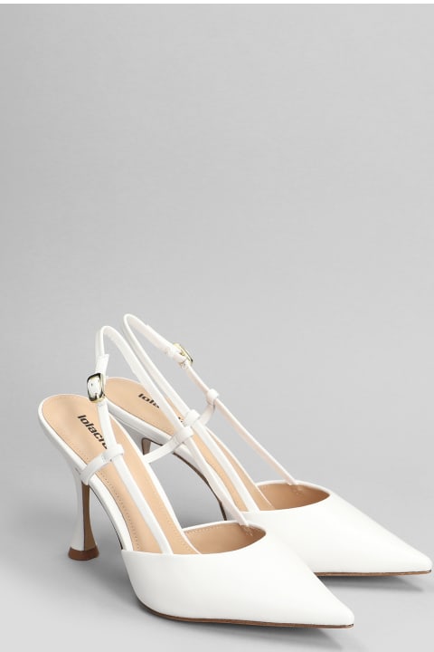 High-Heeled Shoes for Women Lola Cruz Carmen 95 Pumps In White Leather