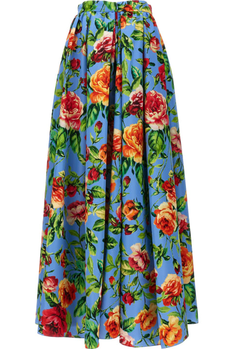 ウィメンズ Carolina Herreraのスカート Carolina Herrera Long Floral Skirt