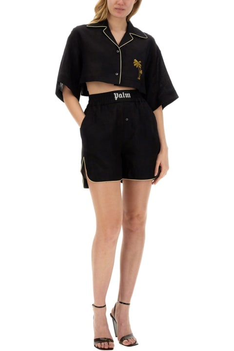 Palm Angels Pants & Shorts for Women Palm Angels Shorts With Logo