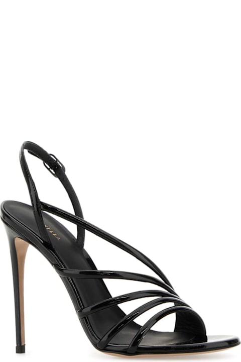 Le Silla for Women Le Silla Black Leather Scarlet Sandals