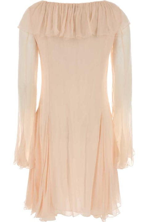 أدوات منزلية Chloé Pastel Pink Silk Mini Dress