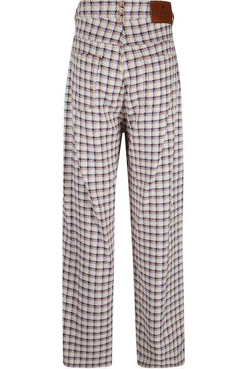Etro Pants & Shorts for Women Etro Check Buttoned Trousers