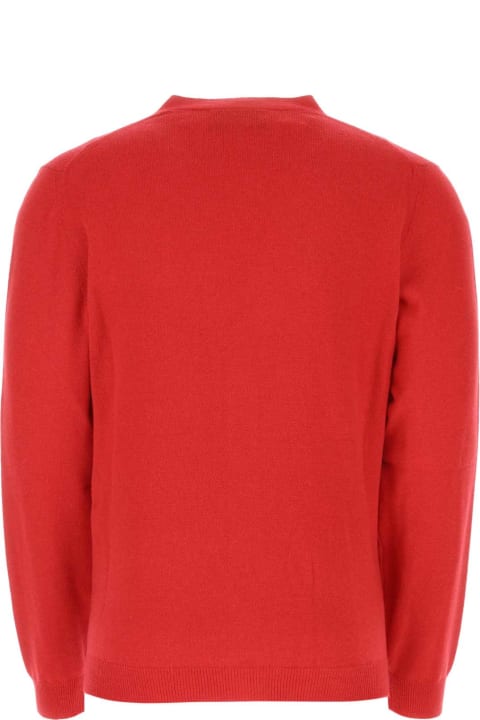 Sweaters for Men Gucci Red Cashmere Cardigan