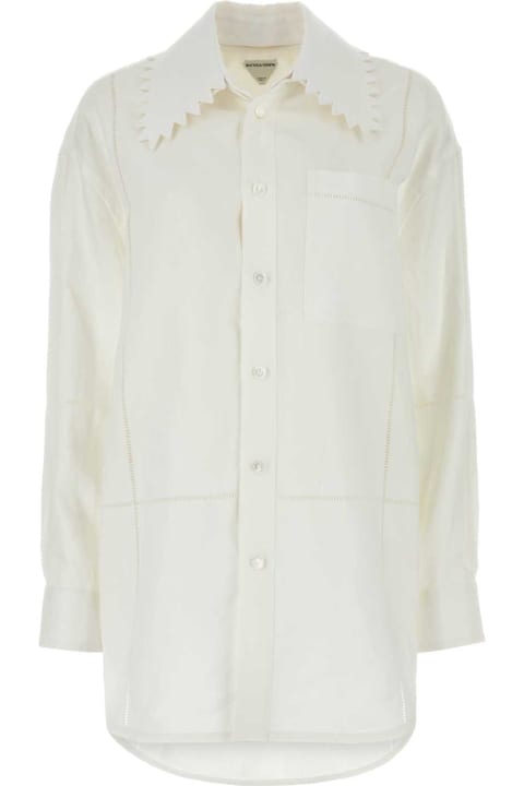 Topwear for Women Bottega Veneta White Linen Shirt