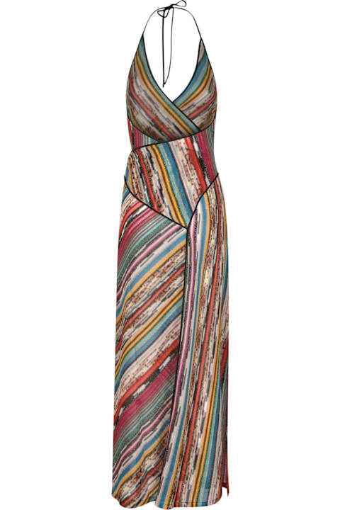 Missoni فساتين لـ السيدات Missoni Halter Neck Stripe Dress